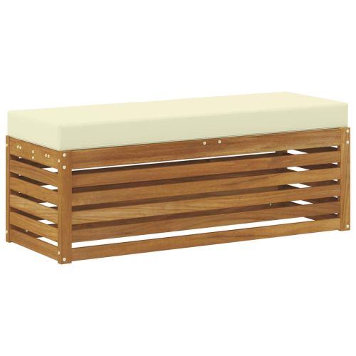 Външна табуретка с възглавница Естествен 115 x 43 x 37 см