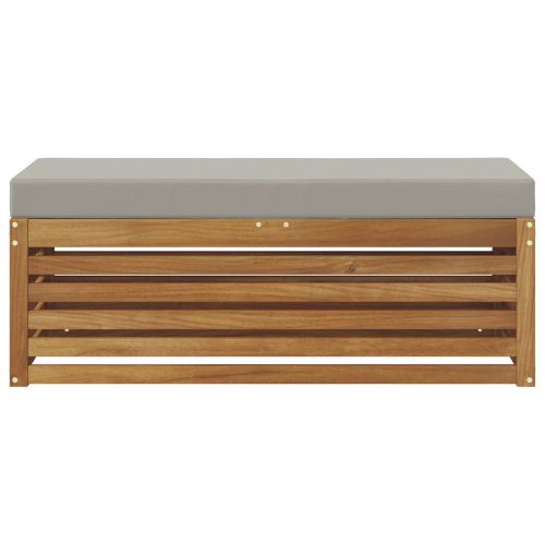 Външна табуретка с възглавница Естествен 115 x 43 x 37 см