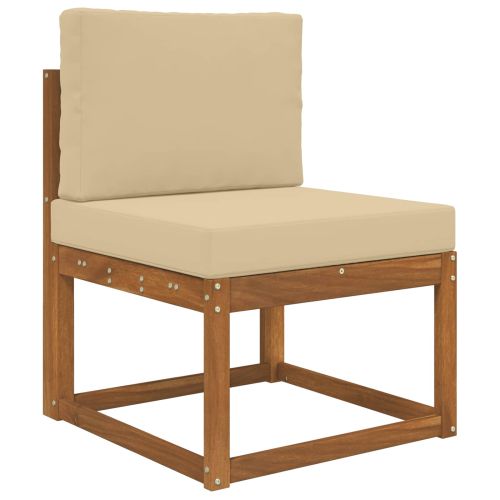 Възглавница за диван на открито 2 pcs Бежово Полиестер