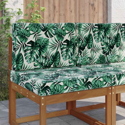 Възглавница за диван на открито 2 pcs Мотив с листа Полиестер