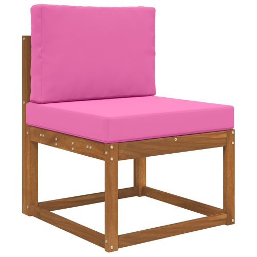 Възглавница за диван на открито 2 pcs Розово Полиестер