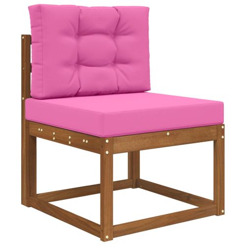 Възглавница за диван на открито 2 pcs Розово Полиестер