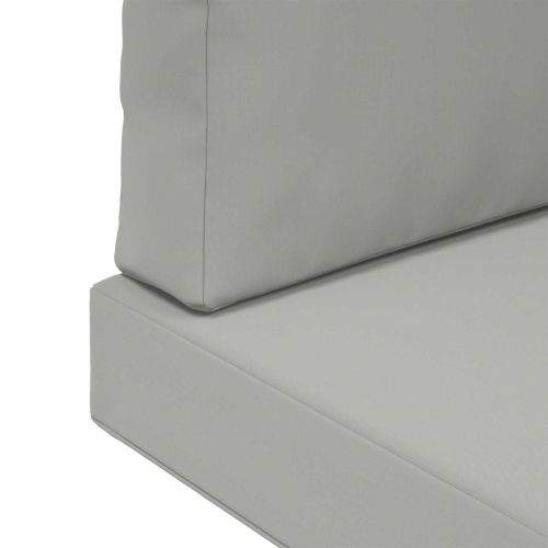 Възглавница за диван на открито 3 pcs Сив Полиестер