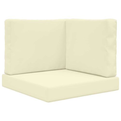 Възглавница за диван на открито 3 pcs Крем Полиестер