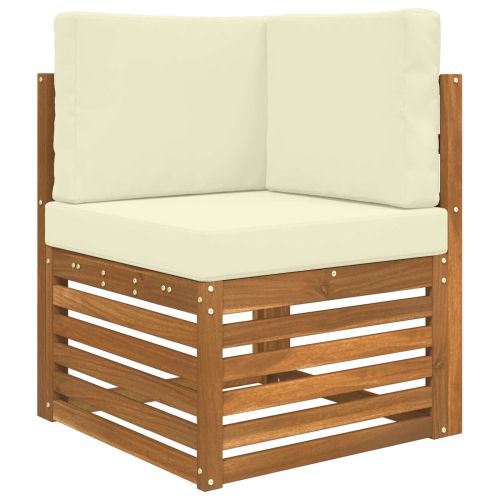 Възглавница за диван на открито 3 pcs Крем Полиестер