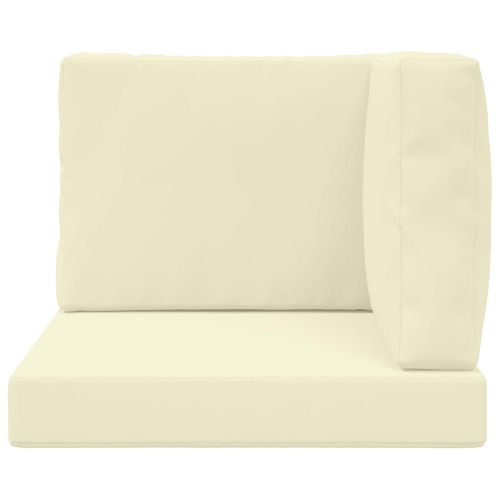 Възглавница за диван на открито 3 pcs Крем Полиестер