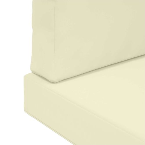 Възглавница за диван на открито 3 pcs Крем Полиестер