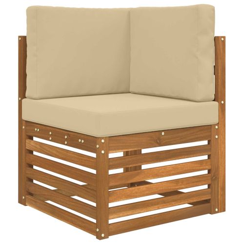 Възглавница за диван на открито 3 pcs Бежово Полиестер