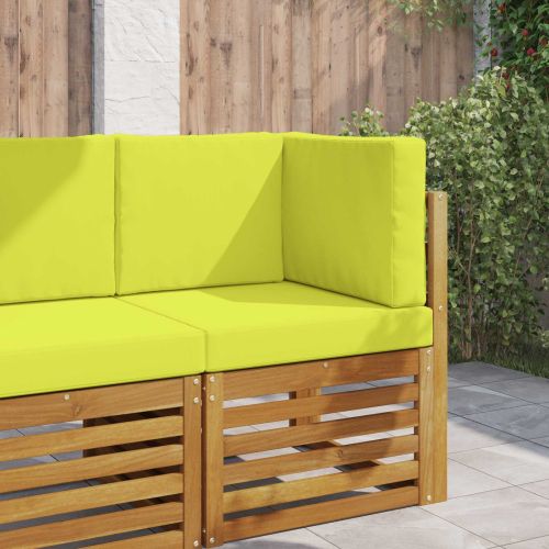 Възглавница за диван на открито 3 pcs Зелен Полиестер