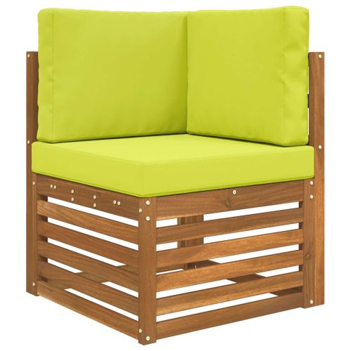 Възглавница за диван на открито 3 pcs Зелен Полиестер