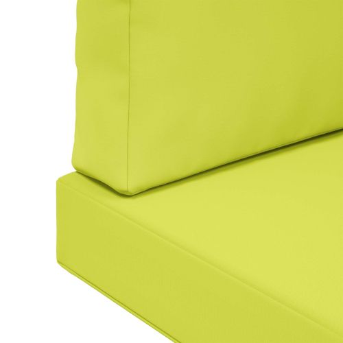 Възглавница за диван на открито 3 pcs Зелен Полиестер