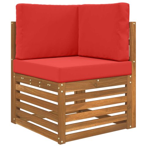 Възглавница за диван на открито 3 pcs Червено Полиестер