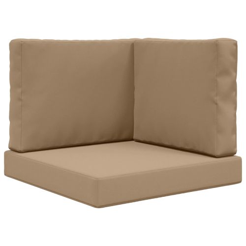 Възглавница за диван на открито 3 pcs Таупе Полиестер