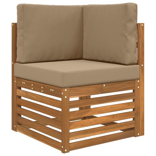 Възглавница за диван на открито 3 pcs Таупе Полиестер