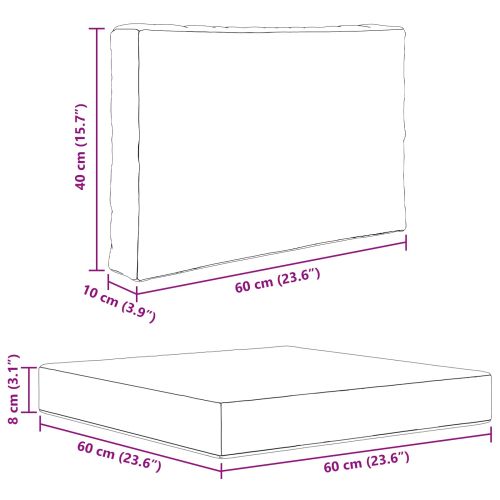 Възглавница за диван на открито 3 pcs Таупе Полиестер