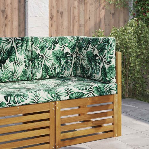 Възглавница за диван на открито 3 pcs Мотив с листа Полиестер