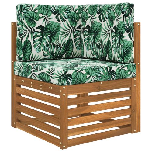 Възглавница за диван на открито 3 pcs Мотив с листа Полиестер