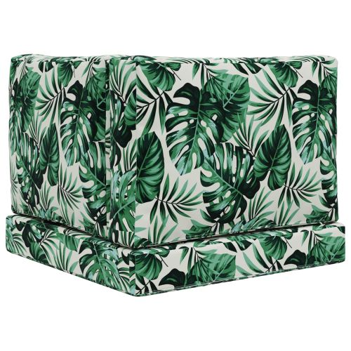 Възглавница за диван на открито 3 pcs Мотив с листа Полиестер