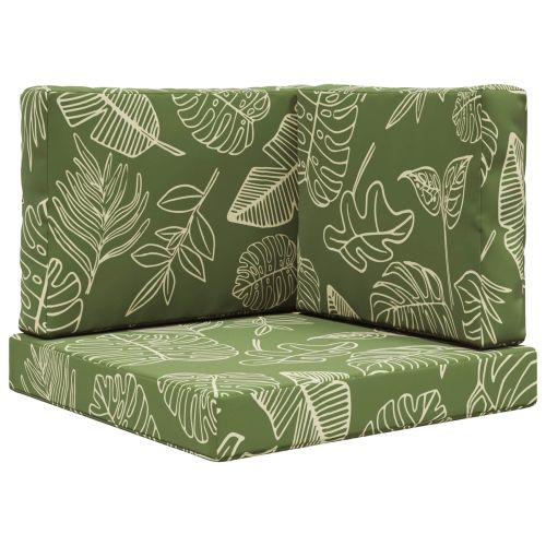 Възглавница за диван на открито 3 pcs Дизайн с листа Полиестер