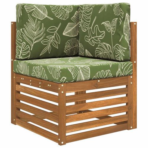 Възглавница за диван на открито 3 pcs Дизайн с листа Полиестер