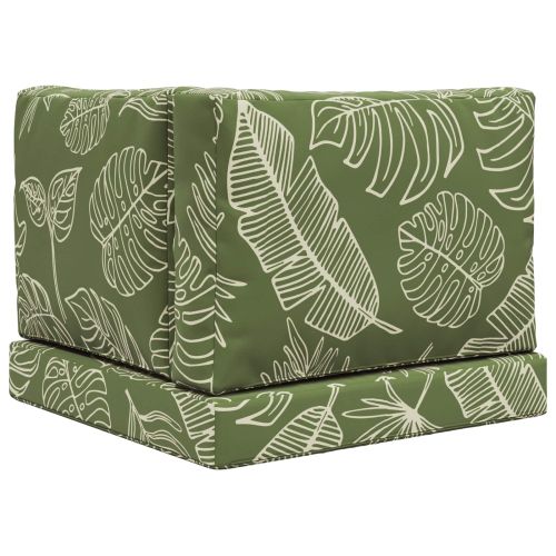 Възглавница за диван на открито 3 pcs Дизайн с листа Полиестер