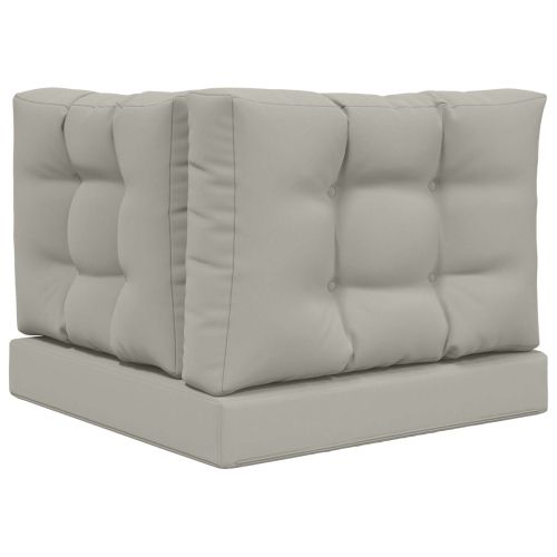 Възглавница за диван на открито 3 pcs Сив Полиестер