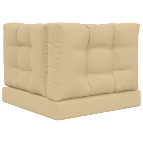 Възглавница за диван на открито 3 pcs Бежово Полиестер