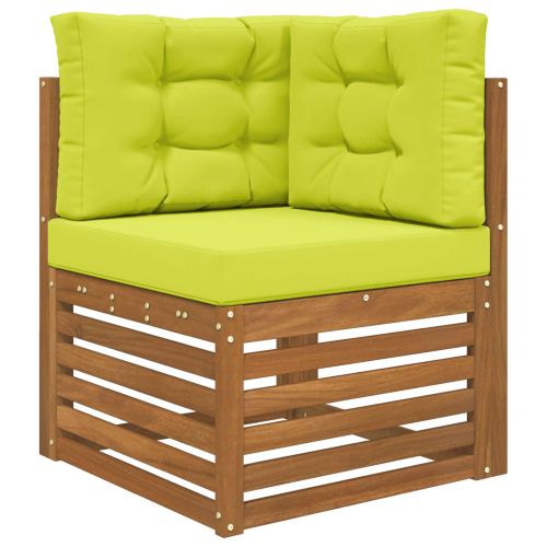 Възглавница за диван на открито 3 pcs Зелен Полиестер