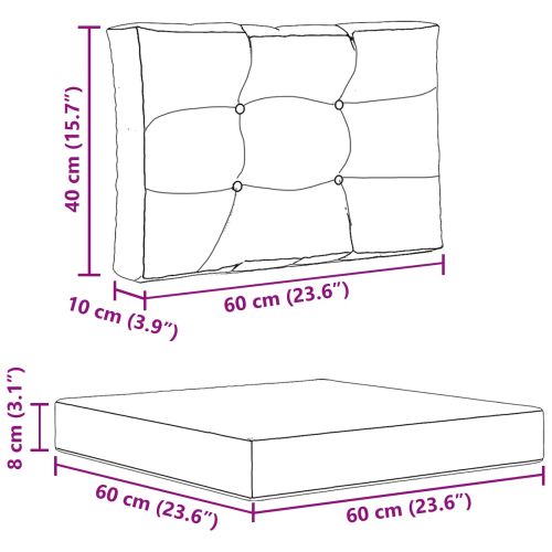 Възглавница за диван на открито 3 pcs виненочервен Полиестер