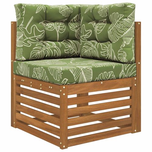 Възглавница за диван на открито 3 pcs Дизайн с листа Полиестер