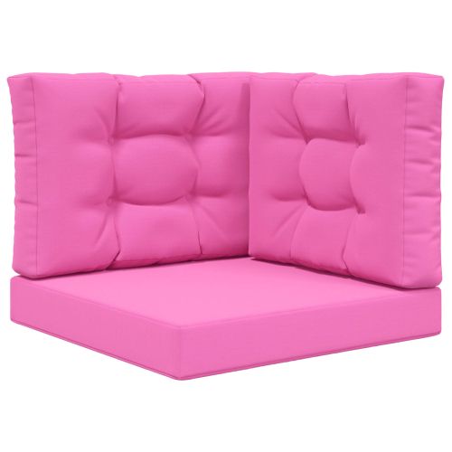Възглавница за диван на открито 3 pcs Розово Полиестер