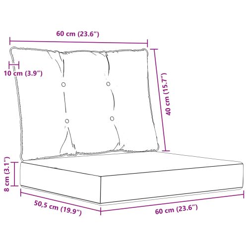 Възглавница за диван на открито 2 pcs Кралско синьо Полиестер