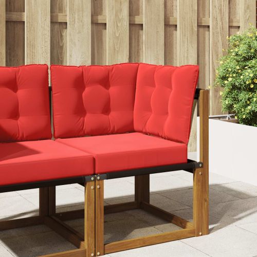 Възглавница за диван на открито 3 pcs Червено Полиестер