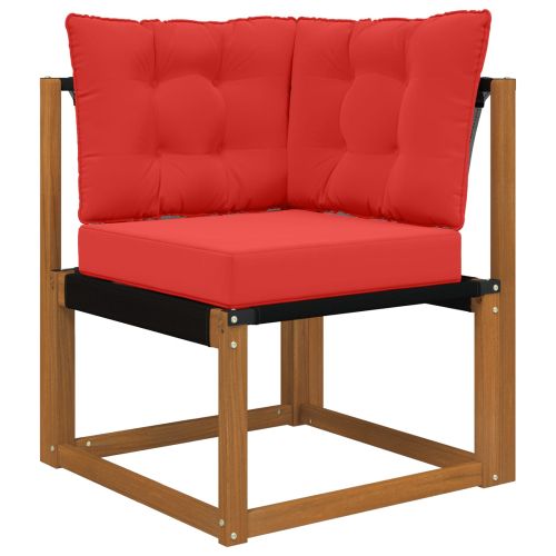 Възглавница за диван на открито 3 pcs Червено Полиестер