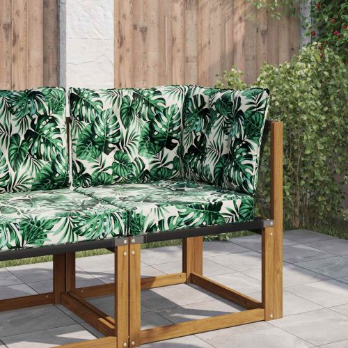 Възглавница за диван на открито 3 pcs Мотив с листа Полиестер