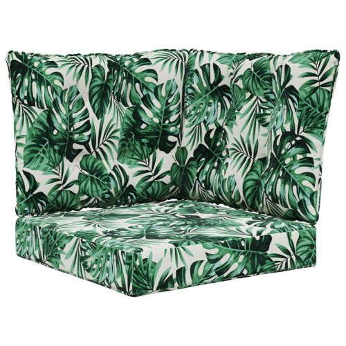 Възглавница за диван на открито 3 pcs Мотив с листа Полиестер