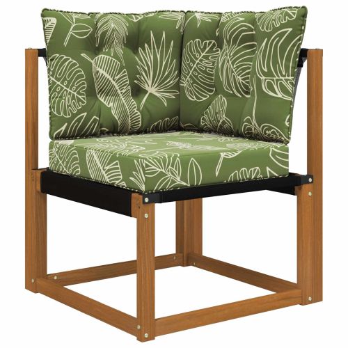 Възглавница за диван на открито 3 pcs Дизайн с листа Полиестер