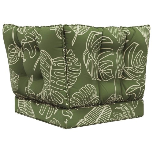 Възглавница за диван на открито 3 pcs Дизайн с листа Полиестер