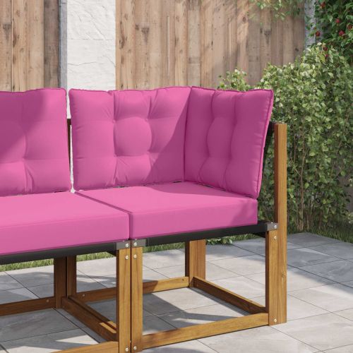 Възглавница за диван на открито 3 pcs Розово Полиестер