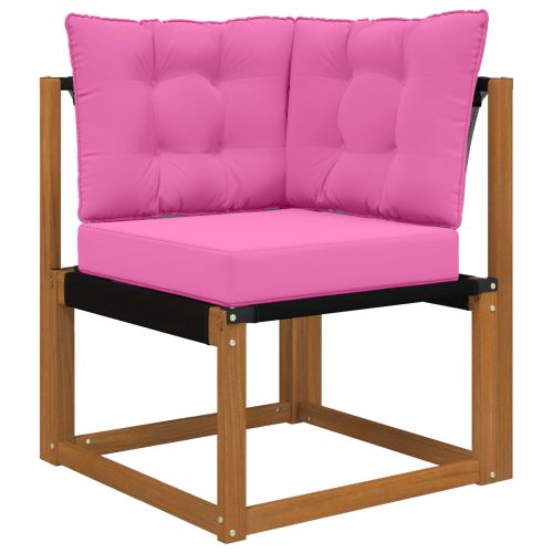 Възглавница за диван на открито 3 pcs Розово Полиестер