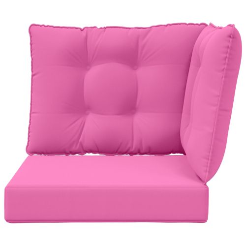 Възглавница за диван на открито 3 pcs Розово Полиестер