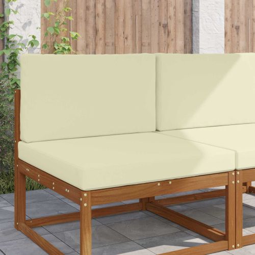 Възглавница за диван на открито 2 pcs Крем Полиестер