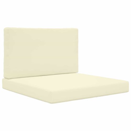 Възглавница за диван на открито 2 pcs Крем Полиестер