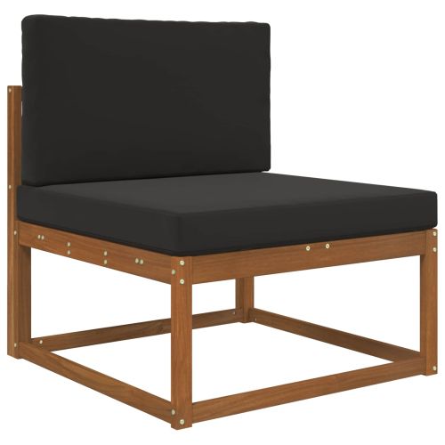 Възглавница за диван на открито 2 pcs Черен Полиестер