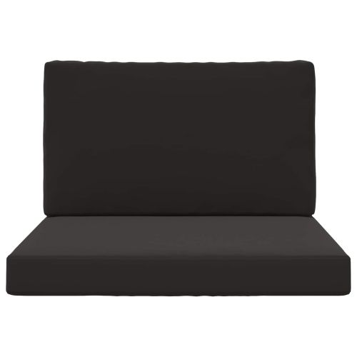 Възглавница за диван на открито 2 pcs Черен Полиестер