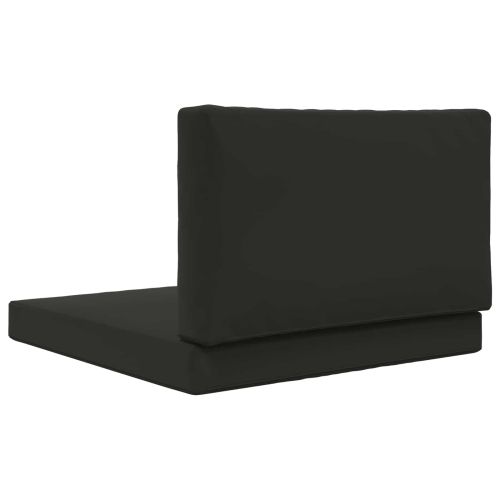 Възглавница за диван на открито 2 pcs Черен Полиестер