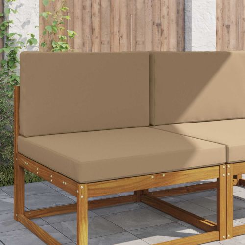 Възглавница за диван на открито 2 pcs Таупе Полиестер