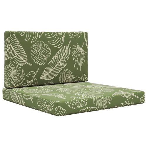 Възглавница за диван на открито 2 pcs Дизайн с листа Полиестер