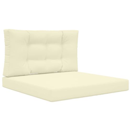 Възглавница за диван на открито 2 pcs Крем Полиестер