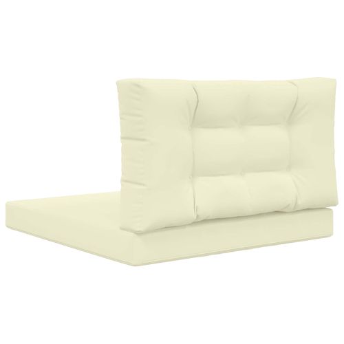 Възглавница за диван на открито 2 pcs Крем Полиестер